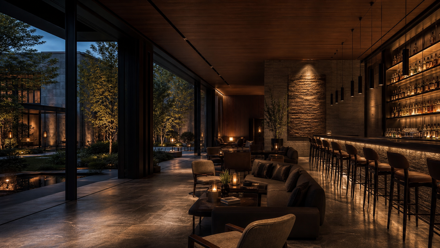 High-end hospitality Architecture for a modern luxury hotel suite by Gazic Group